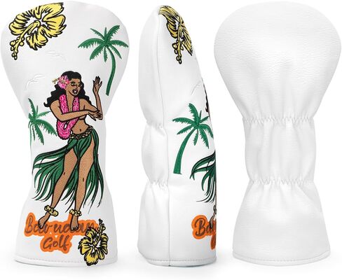 Hawii Style Golf Club Covers Driver Headcover 3 Wood Head Cover Hybrid/Rescue Headcover, 1pc or 3pcs Golf Headcovers Set 1 3 X, Premium Faux Leather Golf Accessories for Men in Kuwait