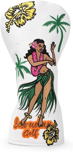 Hawii Style Golf Club Covers Driver Headcover 3 Wood Head Cover Hybrid/Rescue Headcover, 1pc or 3pcs Golf Headcovers Set 1 3 X, Premium Faux Leather Golf Accessories for Men in Kuwait