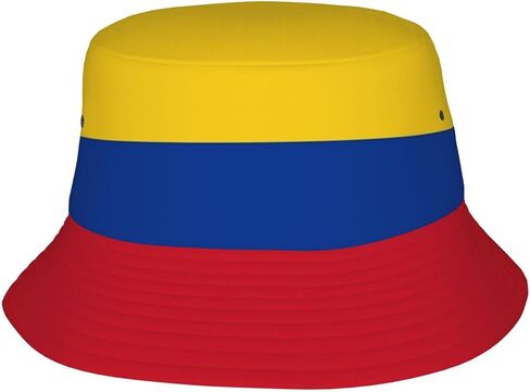 Cute Colombia Flag Bucket Hats for Women Men Packable Colombian Bucket Fisherman Hat Outdoor Summer Beach Sun Hats in Saudi Arabia