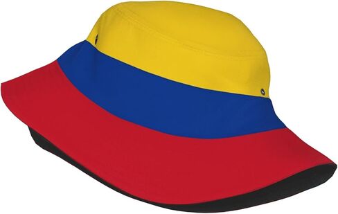 Cute Colombia Flag Bucket Hats for Women Men Packable Colombian Bucket Fisherman Hat Outdoor Summer Beach Sun Hats in Saudi Arabia