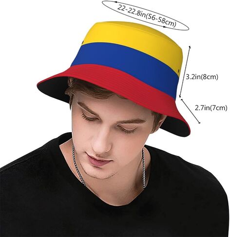 Cute Colombia Flag Bucket Hats for Women Men Packable Colombian Bucket Fisherman Hat Outdoor Summer Beach Sun Hats in Saudi Arabia
