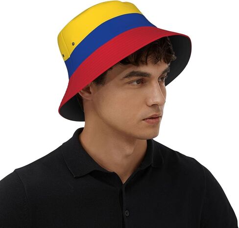 Cute Colombia Flag Bucket Hats for Women Men Packable Colombian Bucket Fisherman Hat Outdoor Summer Beach Sun Hats in Saudi Arabia