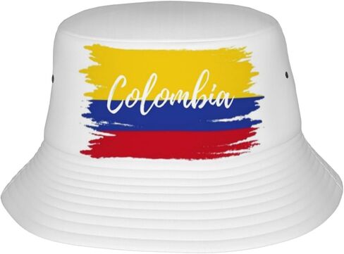 Cute Colombia Flag Bucket Hats for Women Men Packable Colombian Bucket Fisherman Hat Outdoor Summer Beach Sun Hats in Kuwait