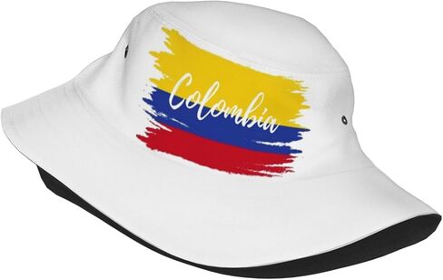 Cute Colombia Flag Bucket Hats for Women Men Packable Colombian Bucket Fisherman Hat Outdoor Summer Beach Sun Hats in Kuwait