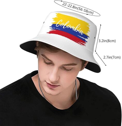 Cute Colombia Flag Bucket Hats for Women Men Packable Colombian Bucket Fisherman Hat Outdoor Summer Beach Sun Hats in Kuwait