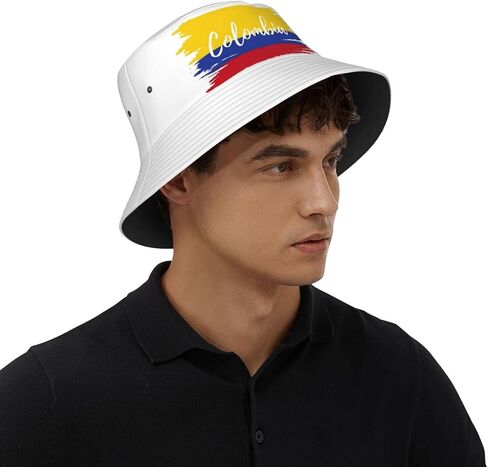 Cute Colombia Flag Bucket Hats for Women Men Packable Colombian Bucket Fisherman Hat Outdoor Summer Beach Sun Hats in Kuwait