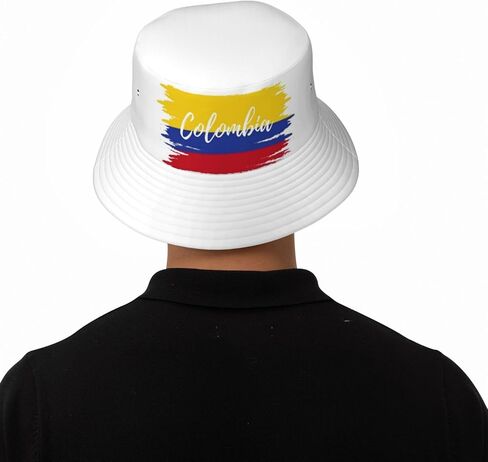 Cute Colombia Flag Bucket Hats for Women Men Packable Colombian Bucket Fisherman Hat Outdoor Summer Beach Sun Hats in Kuwait