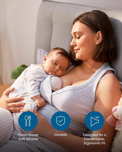 حشوات مقاس 21 مم أصلية من eufy (عبوة من قطعتين) لمضخة الثدي القابلة للارتداء S1/S1 Pro/E10، حشوات مقاسات السيليكون، سهلة التركيب والاستخدام، مريحة ودقيقة لشفط أفضل in Kuwait