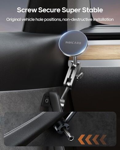 Mag-Safe Car Phone Mount for Tesla Model Y(2019-2025) & Model 3 (2017-2023) Magnetic Phone Holder Mount for iPhone 16/15/14/13/12, Door-Install Phone Holder for Tesla Model 3/Y Accessories in Saudi Arabia