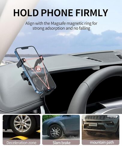 Car Phone Holder for BMW X1 2016-2019 Accessories/BMW X2 2016-2019 Accessories 6.5-inch Screen Fixed Clip, 360° Rotation Phone Mount Compatible with MagSafe, Cell Phone Holder in Kuwait