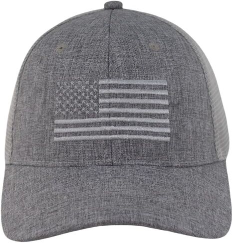 Heathered American Flag Hat Trucker Cap – Regular/XXL Big Head Men Women Mesh-Back Baseball Hat Snapback in Saudi Arabia