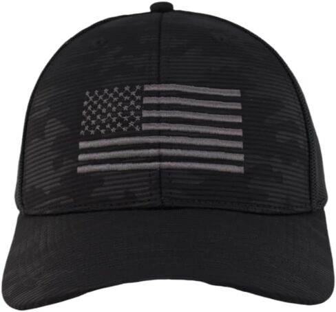Heathered American Flag Hat Trucker Cap – Regular/XXL Big Head Men Women Mesh-Back Baseball Hat Snapback in Saudi Arabia