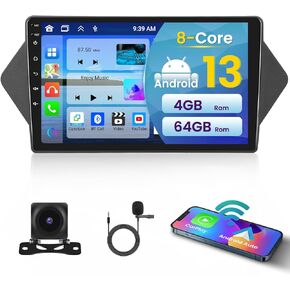 8 Core 4+64G Inefala for Honda Acura MDX 2007-2013 Android Car Radio Stereo with Wireless Carplay Android Auto, 9 Inch Touchscreen with GPS WiFi Bluetooth5.0 FM/RDS EQ DSP 59UI SWC Backup Camera MIC
