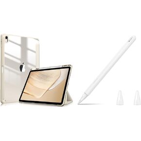 Fintie Hybrid Slim Case لـ iPad Air 13 بوصة (M2) 2024 حزمة مع غلاف السيليكون لـ Apple Pencil Pro & Apple Pencil 2nd Generation