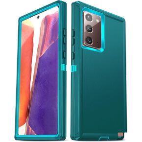 LeYi Compatible for Galaxy Note-20 Case[𝐍𝐨𝐭 𝐅𝐢𝐭 𝐍𝐨𝐭𝐞 𝟐𝟎 𝐔𝐥𝐭𝐫𝐚]: Samsung Note 20 5G Case, Military Grade Protection, 3 in 1 Full Body Shockproof Drop Phone Funda for Note20, Teal Blue