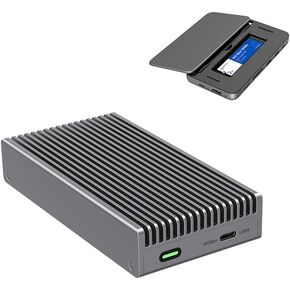 Fanless USB4 40Gbps Rugged NVMe Enclosure (Gray) Bundle with 10Gbps Docking Station & NVMe Enclosure