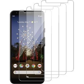 4 Pack Glass Screen Protector Compatible for Google Pixel 3a XL [9H Hardness]-HD Screen Tempered Glass, Scratch Resistant, Easy Install [Case Friendly] [Bubble Free]