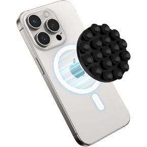 OMEE Magnetic Cup Cup Mount ، Silicone Phone Phone Case Stand for iPhone 15/14/13/12 Series ، حامل هاتف Mirror Shower ، لمقاطع فيديو Tiktok وصور شخصية ، مع تصحيح مغناطيسي
