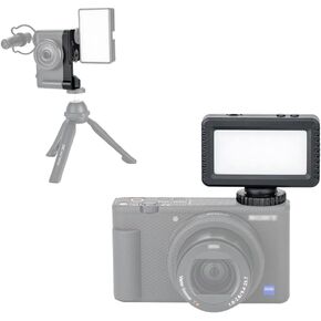 KIWIFOTOS Mini LED Video Light & Metal Grip Extension for Sony ZV-1F, ZV1F, ZV-1II, ZV-1 II Cameras