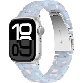 Miimall Women Resin Bands for Apple Watch Series 10 9 8 7 6 5 4 3 2 1 Ultra SE Colorful Dressy Cute Classy Lightweight Comfort 38mm 40mm 41mm 42mm 44mm 45mm 46mm 49mm Resin Bracelet Strap for iwatch