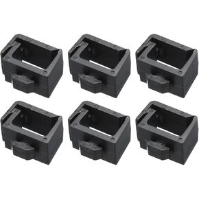 MECCANIXITY 6Pcs Single Slot Flat Cable Clamp 28.5mm Hole Dia Wire Holder ABS for 40 Series European Standard Aluminum Extrusion Black