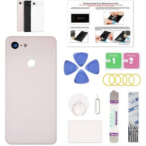 GREEN FUSION Compatible with Pixel 3 Back Cover Replacement, Pixel 3 G013A Back Glass Door with Pre-Installed Camera Lens, Repair Tools & Instruction, Not Pink