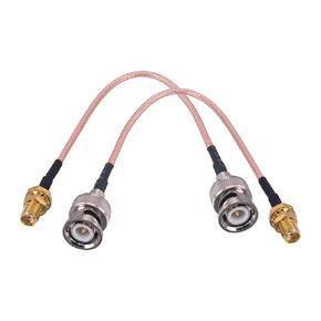 2Pcs BNC Male to SMA Female Connectors 6'' Low Loss RG316 Coaxial Cable SMA to BNC Adapter Antenna Cable Splitter Pigtail Extension for Radios/WiFi/Wireless LAN Devices