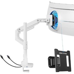 ARES WING Ultrawide Monitor Arm & VESA Adapter for Samsung Neo G9, G65B, G70A, G75T, G85NB, CRG9, CHG9, CHG90, and Odyssey G9 Monitors