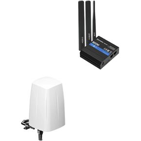 Teltonika 4G LTE Router RUT241 with Outdoor Antenna and Waterproof Enclosure