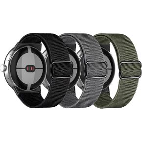 3 PACK Stretchy Nylon Straps Compatible for Google Pixel Watch Band, Sport Adjustable Wristband replacement for Google Pixel Watch Men Women
