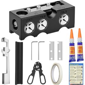 10-in-1 Pool Cue Tips Replacement Kit,Billiards Accessories with Pool Cue Tip Shaper,Pool Cue Repair Tools for Pool Cue Tip Replacement and Shaping