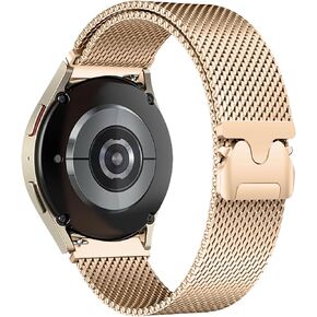 Bandkids Milanese Loop Band Compatible with Samsung Galaxy Watch 7 5 4 6 Band 44mm 40mm/Watch 5 Pro Band 45mm/Galaxy Watch 4 Classic 46mm 42mm Band, 20mm Adjustable Magnetic Replacement Band for Women Men