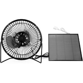 USB Solar Powered Fan Mini Portable Air Conditioner Cooling Ventilation Fans for Traveling Fishing Camping Hiking Backpacking BBQ Baby Stroller Picnic Biking Boating