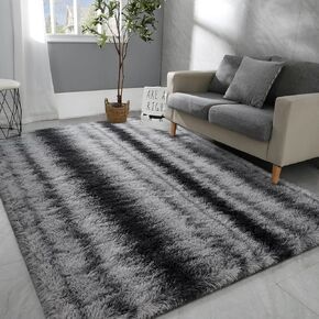 4x6 Large Area Rugs for Living Room, Super Soft Fluffy Modern Bedroom Rug, Tie-Dyed Beige Indoor Shag Fuzzy Carpets for Girls Kids Nursery Room Home Decor
