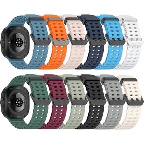 [12 Pack] Watchbands Compatible with Samsung Watch Ultra Bands, Sport Breathable Straps for Galaxy Watch Ultra 47MM Band Accessories Replacement Waterproof Wristbands for Men Women, Onesize