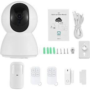 3MP Security Camera 2.4G WiFi Smart Indoor Monitoring Cam with Night Viewing 2-Way Audio Phone APP Remote Control Motion Detection for Pet Home Security Monitor Intelligent Alarm System