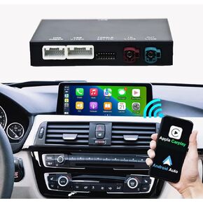 Wireless CarPlay Android Auto Retrofit Kit Decoder Box for BMW NBT System 1/2/3/4/5/6/7 Series X3/X4/X5/X6, Support Mirror Link, Camera, GPS, Siri, YouTube, for BWM Accessories