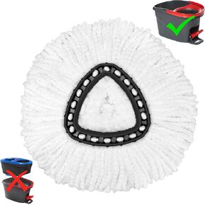 6 Pack Mop Replacement Heads for Spin Mop, Microfiber Spin Mop Refills, Easy Cleaning Mop Head Replacement