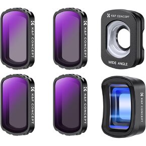 K&F Concept Magnetic Wide Angle Lens +1.2X Anamorphic Lens + ND Filter Kit for DJI Osmo Pocket 3 Creator Combo - ND4+ND8+ND16+ND32+Effect Lens Optical Glass/HD/Multi-Coated Filters