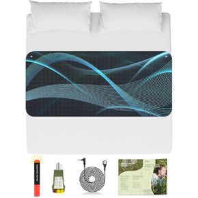 Feraco Grounding Mat for Bed, Grounding Pad for Sleep, Inflammation, Balanced Energy & Overall Well-Being, Grounding Cord Included, 27"x60", Queen