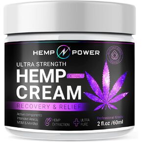 HEMP POWER Joint Muscle Relief Cream, with Hemp, Menthol, MSM Arnica, Support Your Back, Muscles, Joints, Neck, Shoulder, Knee, Nerves - 2 Fl Oz. in Saudi Arabia