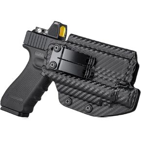 IWB Kydex Holster for Glock 19 19X 44 45 Gen 1-5 & Glock 23 32 Gen 1-4 w/Olight Baldr Pro 1350 Lumens Tactical Weaponlight Green Light Concealed Carry Holster