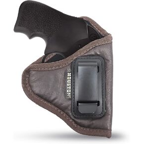 Brown Inside Weistband Gun الحافظة للرجال/النساء لأي 38 J Frames ، S&W Revolvers ، Charter Arms ، Rossi 38 ، Taurus BG LCR. الجلود البيئية مخفية مسدس الحافظة 9mm. حافظات المسدس من هيوستن