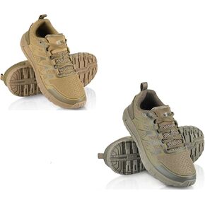 M -TAC Sport Tactical Sneakers Duo Running/Walking/Geying Sneakers - شبكة خفيفة الوزن في Coyote & Dark Olive (حجم 12)