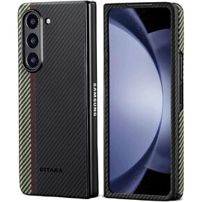 Pitaka Z Fold 5 Case, Slim & Light Galaxy Z Fold 5 With Case-Less Touch Feeling, 600D Aramid Fiber Made [Fusion Weaving Air - Overture]