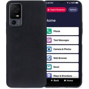 Lacass for Jitterbug Smart4 Case, Silicone Soft TPU Flex and Easy Grip Case for Jitterbug Smart 4 (2023) for Seniors (aka Lively Smart) (Black)
