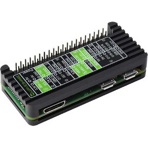 Aluminum Alloy Case for Raspberry Pi Zero 2 W/Raspberry Pi Zero W/Raspberry Pi Zero, Pi Zero Case Pi for Raspberry Pi Zero WH/for Raspberry Pi Zero 2WH, Comes with Colorful GPIO Label