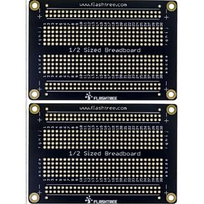 whiteeeen Solder-able or Less Breadboard Board Gold Plated Finish Proto Board PCB DIY Kit for Arduino (1/2 Solder-able (2pcs))