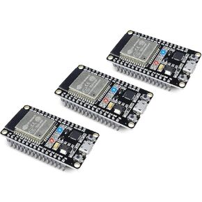 ESP32S ESP32 WROOM-32 Board,Aideepen ESP-32S Development Board esp32-dev-kit 2.4GHz Dual-Core Compatible with Arduin0, Nodemcu and MicroPython 30PIN (3PCS)