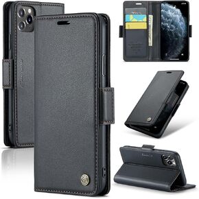 Aupai for iPhone 16 Pro Wallet Case مع حامل بطاقة الائتمان ، PU Leather RFID يمنع Folio Folio Flip Kickstand Clasp Clasp Protection Wover for Women Men 6.3 Inch Wine Red in Kuwait